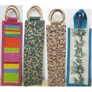   : Betty Exchanges Green Organic Wine Bags Set of 4: Kitchen & Dining