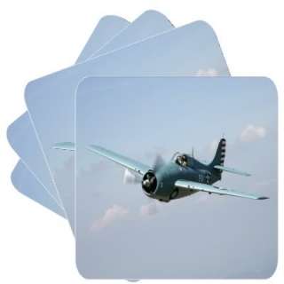 New Set of 4 Grumman F4f Wildcat Square Coasters  