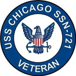  US Navy USS Chicago SSN 721 Ship Veteran Decal Sticker 3.8 