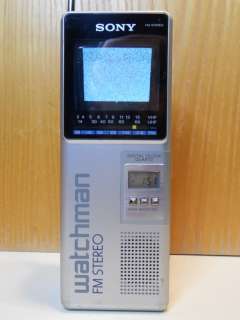Rare SONY WATCHMAN FD 3A Portable Pocket TV   FM STEREO RADIO 