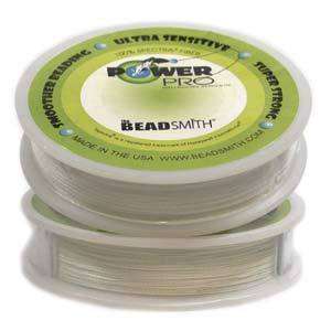 Beadsmith POWER PRO White Braided Bead Thread 20 lb  