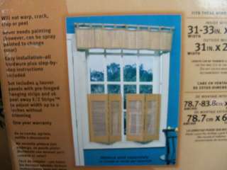 SETS BLINDZ BAMBOO INTERIOR SHUTTER SET W 31 33 X 24 HEIGHT 