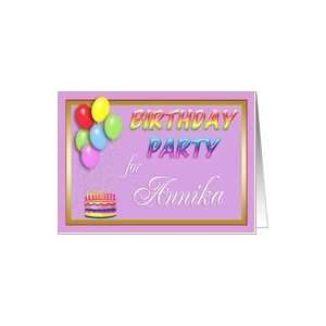  Annika Birthday Party Invitation Card: Toys & Games