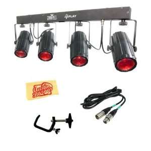 Chauvet 4PLAY Six Channel DMX 512 LED Beam Effect System Bundle with 