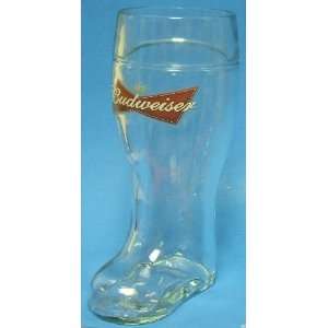   Anheuser Busch Budweiser Glass One Liter Beer Boot: Kitchen & Dining