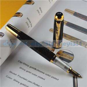 FOUNTAIN PEN JINHAO 250 Thick NIB GOLDEN BLACK J113  