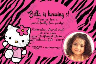 Hello Kitty Zebra Invitation U Print  