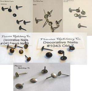 Upholstery Supplies Tacks Nails #1043 Nickel, French Nat,Old Brass,Z 