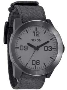 NEW NIXON A243 1062 CORPORAL MATTE BLACK WITH MATTE GUNMETAL WATCH 