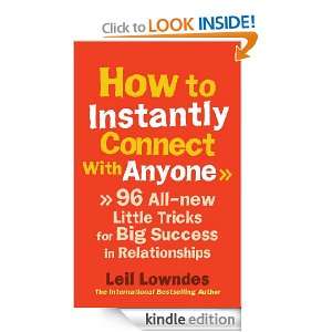 How to Instantly Connect With Anyone Leil Lowndes  Kindle 