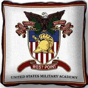  West Point Crest Jacquard Woven Pillow   17 x 17 Home 