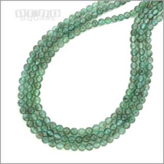 15.5+ Natural Aqua Green Apatite Round Beads ap. 5mm  
