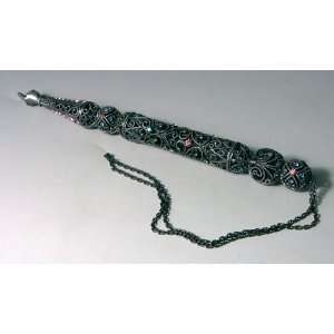  Jeweled Torah Pointer Yad   Pewter Finish 