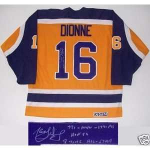   Dionne Signed Inscribed Los Angeles Kings Jersey: Sports & Outdoors