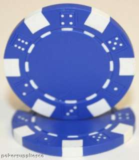 50 Blue Dice Poker Chips 11.5 table grams  