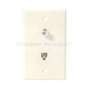  2.5GHz F Connector Wall Plate   White: Musical Instruments