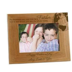  5x7 Worldy Father Personalized Photo Frame: Everything 