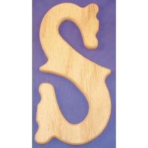  Western Letter Number   6 Inch Wood Letter S