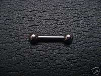 Steel Straight Barbell 12g 12 gauge 3/8 body jewelry  