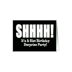 61st Birthday Surprise Party Invitation Card: Toys & Games
