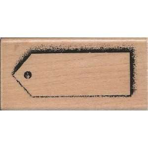  Long Shadow Tag Wood Mounted Rubber Stamp (L123) Arts 