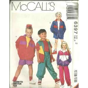   Shorts)McCalls Sewing Pattern 6397, Size 2) Arts, Crafts & Sewing