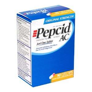  Pepcid AC Acid Reducer, Original Strength, Gelcaps 90 