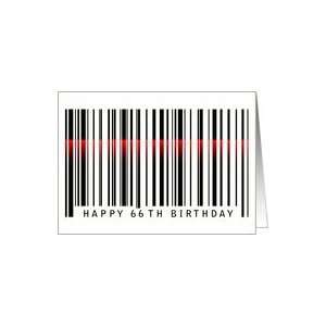  66th birthday, birthday, barcode, laser, scan, technology 