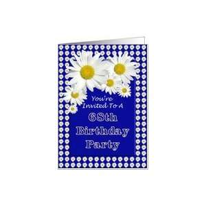  68th Birthday Party Invitations, Cheerful Daisies Card 