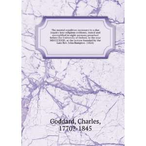   the Late Rev. John Bampton (1824): Charles, 1770? 1845 Goddard: Books