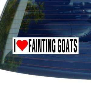  I Love Heart FAINTING GOATS Window Bumper Sticker 