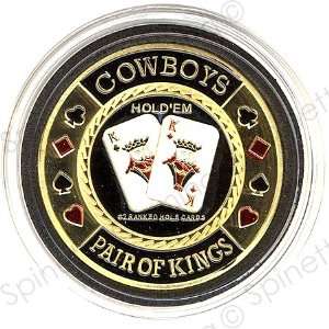    Cowboys Pair of Kings Gold Poker Card Guard: Sports & Outdoors