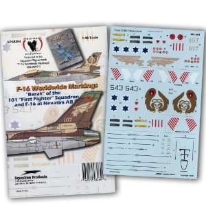    Israeli F 16C Barak and F 16A Netz (1/48 decals) Toys & Games