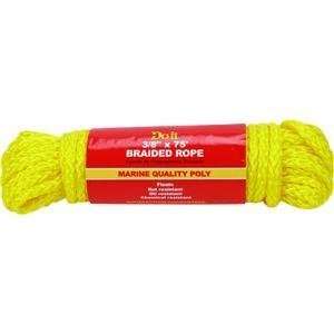   Polypropylene Braided Rope, 3/8X75 POLY BRAID ROPE