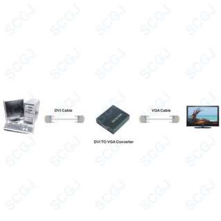 PC DVI I Digital DVI To VGA HV Format Analog Video Converter Adapter 