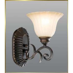 Wrought Iron Wall Sconce, JB 7371, 1 light, Oiled Bronze, 7 wide X 11 