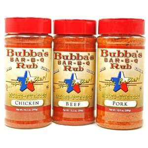 One Bubbas BBQ Rub CHICKEN No MSG/Gluten Free 10.2 oz Texas Made 