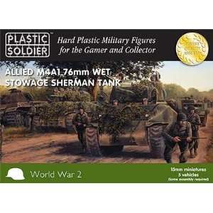     American: Easy Assembly Sherman M4A1 76mm Wet Tank: Toys & Games