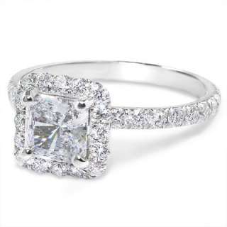 88 Ct. Princess Cut Diamond Engagement Ring Natural  