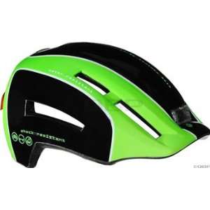  Lazer Urbanize Night Helmet Black/White/Green MD Sports 
