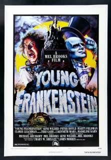 YOUNG FRANKENSTEIN * 1SH ORIGINAL HORROR COMEDY MOVIE POSTER LINEN 