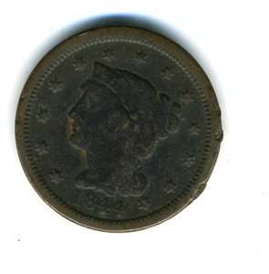 1844 Braided Hair Large Cent  