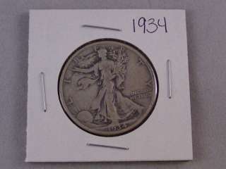 1934 Silver Walking Liberty Half Dollar U S Coins  
