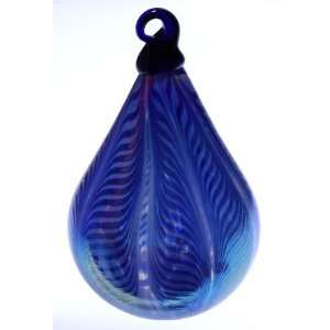  Dutch Blue Combed Glass Ornament