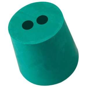 Plasticoid K8  M352 Green Neoprene Two Hole Stopper, 41mm Top Diameter 