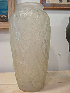 Rare Monumental Phoenix Glass Raspberry Vase  