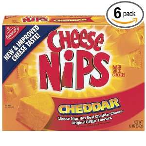 Cheese Nips Cheddar Crackers, 12 Ounce Boxes (Pack of 6)  