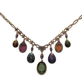 New 1928® Burnish Copper tone Crystals 16 Necklace  