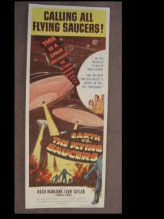   THE FLYING SAUCERS 1956 ORIGINAL INSERT MOVIE POSTER MARTIANS  