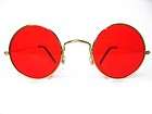 round john glasses hippie sunglasses 60 s hippie red one
